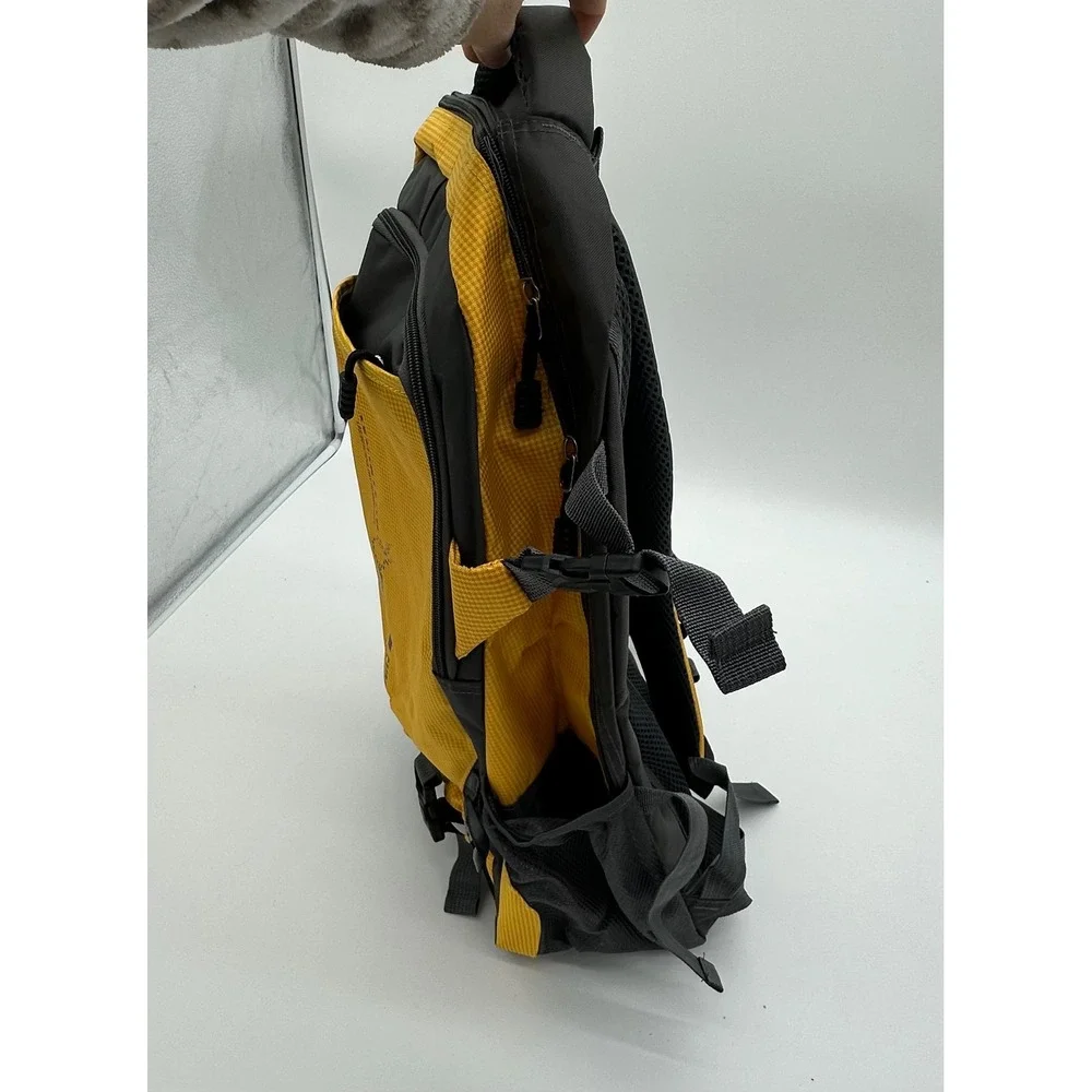 Langfeng‎ Backpack Unisex Outdoor Hiking Travel Rucksack Yellow Grey OS